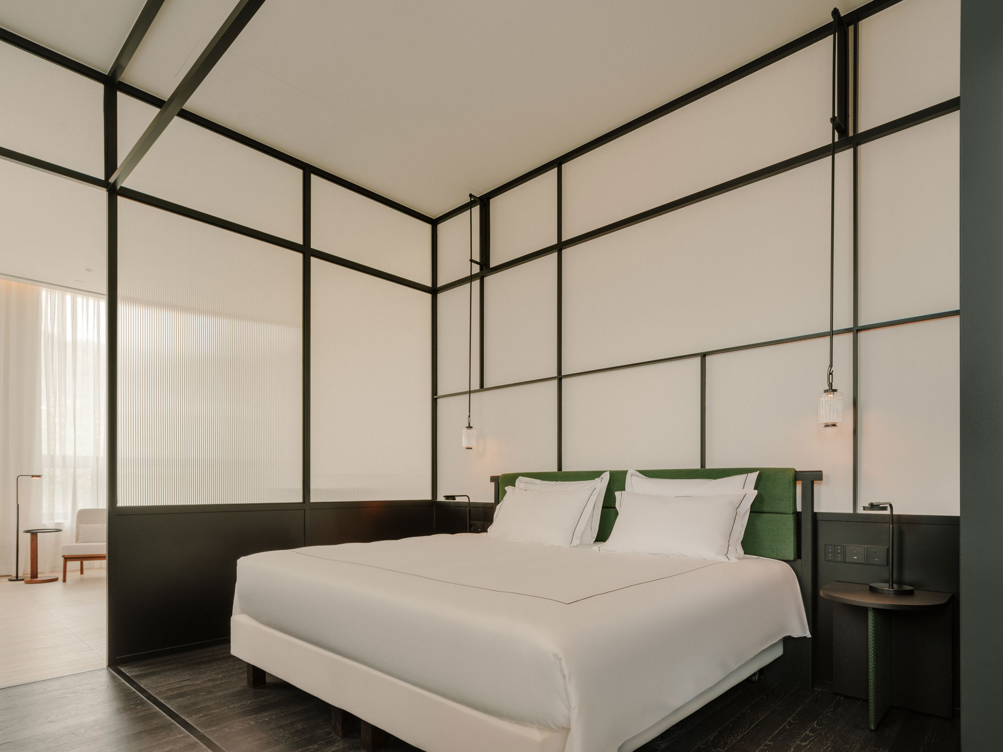 Heritage architecture meets Brutalist design in the Executive Club Hall.